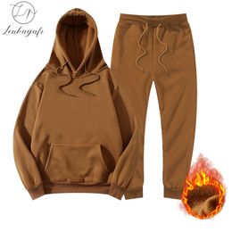 Mens Clothing Womens Tracksuit Winter Hoodie Sets Jogging Sweatpants Fleece Jogger Suit Sweatshirt Pullover Fashion 220815