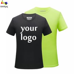 Summer T shirt customization DIY men s and women s sports quick drying printing team advertising top 220614