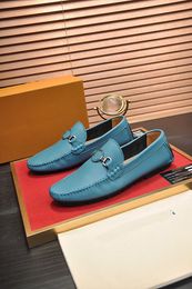 Luxury Brand Mens Loafers Dress Shoes Sliver Metal Wedding Dress Casual Gommino Driving Summer Shoe Size 38-45