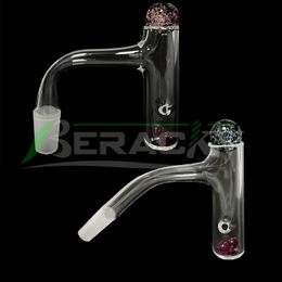 Beracky Premium Auto Spinner Full Weld Quartz Finger Banger 10mm 14mm 18mm Male Bevelled Edge 14mmOD With Dichro Marble Ruby Terp Pearls For Water Bongs Dab Oil Rigs