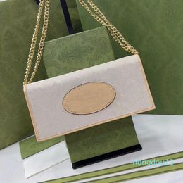 2022 Leather Cross Body Shoulder Bags Wallets Lady Envelope Handbags Clutch Bag Womens Chains Messenger Handbag Purse Card Holder Wallet