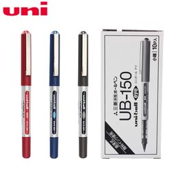 10 PcsLot Japan UNI UB150 gel pen boxed straight liquid student uniball eye micro signature ballpoint UB150 Y200709
