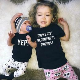 Did We Just Become Friends Set Friend Shirts Sibling Twin Brother and Sister TShirt Sibling Pregnancy Announcement 220531