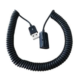 USB 2.0 Spring Telescopic Data Extension Cable Male to Female for Camera Mouse USB Devices 3M