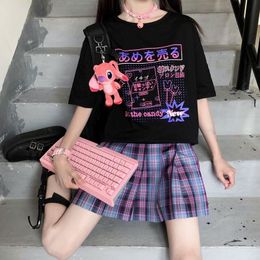 Summer Streetwear Bad JK clothing Tshirt Letter Print top Hip Hop Ulzzang Harajuku Fun Short Sleeve casual women T Shirt 220602