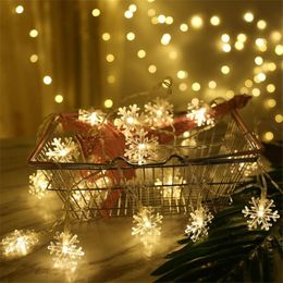 Strings Snowflake Led String Light 2M 3M 5M10M 220V 110V 12V Battery Fariy Lights Waterproof Christmas Tree Festival Decoration LampLED