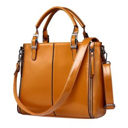 Designer-Women handbags luxury handbags ladies shoulder bags women's wax oil PU handbag