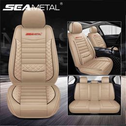 Large Size Leather Car Seat Cover Protector Front Rear Seat Back Cushion Breathable Pad Mat Universal Backrest for Auto Interior H220428