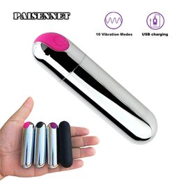 G-Spot Bullet Vibrators for Women USB Charge Small sexy Toys Powerful Bullets Vibrator Clitoral Stimulator Portable Mini Massager