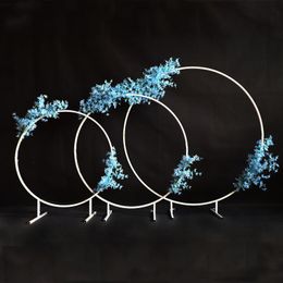 Party Decoration Wedding Props Wrought Iron Ring Arch Background Round Flower Door Ornaments Metal ArchParty