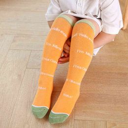 Children Cotton Socks Spring Summer Girls Boy Fashion Stripe Knee For 3-10y Autumn Winter New Kids Soft Golf Long L220716