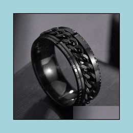 Band Rings Stainless Steel Ring Swivel Jewellery For Men And Women Chain Drop Delivery 2021 Bdehome Dh0Xb