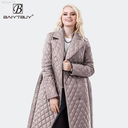BAIYTBUY 2022New spring cotton quilted long puffer Jacket for women winter jacket Women autumn clothes woman down jacket coat L220730