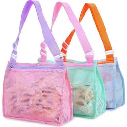 Powerful Storage Beach Toy Mesh Bag Kids Shell Collecting Bag-Beach Toy- Swimming Accessories Bag-Storage Net Toys SN4439