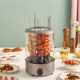 Camp Kitchen Household Electric Barbecue Grill Skewer Vertical Self-baking Machine Automatic Rotating Smokeless GrillCamp