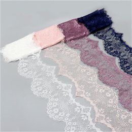 9.5cm sewing fabric fabrics Grommets Multi-Color Optional Lace Decoration Polyester Silk Women Clothing Accessories Eyelash Lace 3 Yards