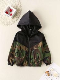 Toddler Boys Camo Zip Up Hooded Jacket SHE