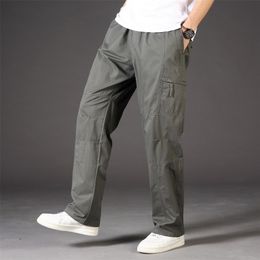 Cargo Pants Trousers for Men Military Style Tactical Cotton Overalls Male Multi Pockets Loose Straight Sports Pants PA1228 220509