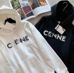 Autumn and Winter New High Quality CE Designer Men's Women Hoodies Sweatshirts Couple Simple Rivets Printed Letters Casual Loose Hooded Fleece Sweater