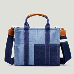 Brand Large Tote Women Denim Cloth Handbag Designer Shoulder Crossbody Bag for Women Men Shopper Top-Handle Bags Purses 2022 G220531
