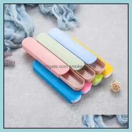 Portable Tableware Box Color Pl Boxs Plastic Chopsticks Spoon Fork Drop Delivery 2021 Flatware Organizers Kitchen Storage Organization Hou