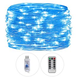 Strings LED Twinkle Star USB Fairy String Light 8 Modes Remote Waterproof 50 100 200 Garland Lamp For Christmas Halloween Year DecorLED