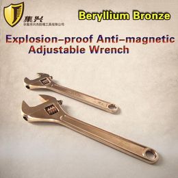 Hand Tools 6" 8" 10" Adjustable Wrench Spanner Non-sparking Beryllium Bronze Explosion Proof Safety ToolsHand