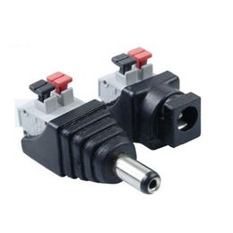 male female wire connector NZ - Other Lighting Accessories DC 2.1 X 5.5mm Male Female Wire Connector Plug Quick Spring No Screw Power Jack Adapter For LED StripOther