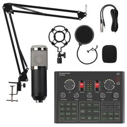 sounds cards NZ - 9XPro Sound Card Studio Mixer Noise Reduction Portable Microphone Voice BM800 Live Broadcast for Phone Computer Record V9X Pro3180