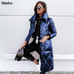 Fashion Women Coat Long Stand-Up Collar Cotton Padded Female Coat High Quality Warm 2021 Winter New Women Manteau femme Hiver L220725