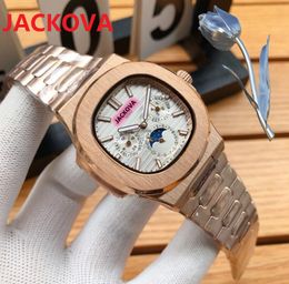 Top quality 5A designer luxury watches 316L steel band Automatic winding mechanical moon watch date display President choice Wristwatches factory montre de luxe