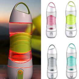LED Light Smart Water Bottle Tracks Glass Travel Intake Glows To Remind You To Stay Night Lights Sos Emergency Sport Mug Cup Kettle YL888