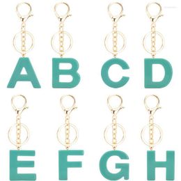 Keychains 1Pc Fashion Letters Keychain Trendy Creative Solid Color 26 English Letter Initial Resin Handbag Keyring Accessories For Women Mir