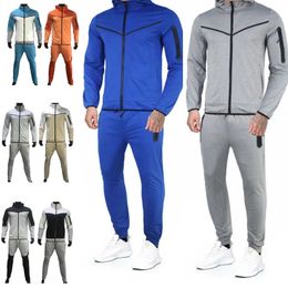 Thin Tech Fleece Men Tracksuit Designer Sweat Suit Two Piece Set Sports Sweatpants with Long Sleeve Hoodie for Spring Autumn 3XL Mens HUMU