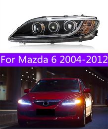 Car Xenon Headlights For Mazda 6 Head Lamp 2004-2012 Mazda6 Bifocal Lens Head Lamps Driving Light LED Headlight Assembly