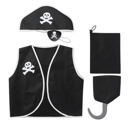 kids boys party clothes Canada - Clothing Sets Kids Boys Pirate Costume Halloween Colony Cosplay Set Clubwear Gothic Theme Party Dress Up Clothes