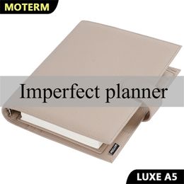 Limited Imperfect Moterm Luxe A5 Ring Planner with 30 MM Rings Binder Agenda Organizer Diary Journal Notepad Sketchbook Notebook 220401