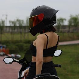 Motorcycle Helmets Full Face Helmet Personality Locomotive Big Tail Cross-country Track Road DOT Approved Capacete Casco MotoMotorcycle