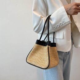 Evening Bags Mini Weave Handmade Straw Underarm Bag For Women 2022 Summer Fashion Trendy Shoulder Handbags Picnic Purses