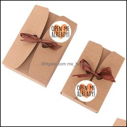 Gift Wrap 500Pcs/1 Inch "Open Me Already" Stickers Seal Labels Thank You For Packaging Decor Stationery Envelope Drop Delivery 2021 Event