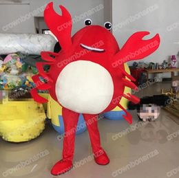 halloween red crab Mascot Costumes Cartoon Mascot Apparel Performance Carnival Adult Size Promotional Advertising Clothings