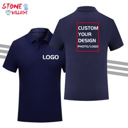 Design Embroidery Summer Fashion Breathable Men s And Women s Short sleeved Shirts Custom made Solid Colour Polo 220722