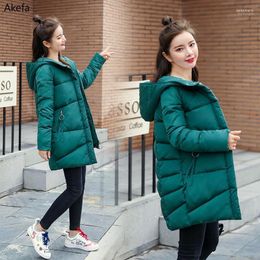 Women's Down & Parkas Women Green Plus Size Slim Long Cotton Coats Female Hooded Thick Jackets Casual Warm Outwear 2022 Winter Solid Fashion