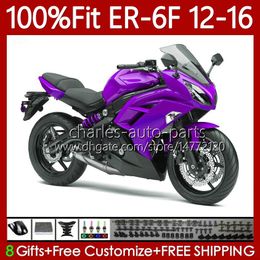 Injection Mould Body For KAWASAKI NINJA 650R 650 R ER6 F ER 6F 2012-2016 Bodywork 136No.41 ER-6F ER6F 12 13 14 15 16 650-R Gloss purple 2012 2013 2014 2015 2016 OEM Fairing Kit