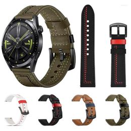 Watch Bands Leather Band For HUAWEI GT 3 2 46mm 42mm Runner Strap Sports Bracelet Pro 2e Watchband 20mm 22mm Hele22