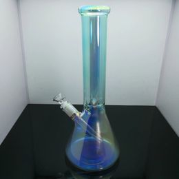 Glass Pipe Oil Burner bong hookah New electroplated printing thickened glass bongs glass water pipe