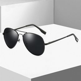 FUQIAN Classic Pilot Polarized Sunglasses Men Fashion Metal Sun Glasses Women Black Driving Eyeglasses Goggle UV400 220701