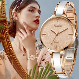 Wristwatches Lady Business Watch Women Dress Rose Gold Waterproof Quartz Female Stainless Steel WristwatchesWristwatches