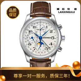 e o Watches a Wrist m Luxury g Fashion Designer Genuine Swiss Lanxin Track Fully Automatic Mechanical Calendar Eight Needle Lunar Phase
