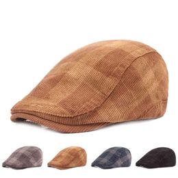 Gqilyybz Band Winter Cap Warm Beret For Men And Women English Wind Forward Hat Net Red Hat Middle Aged and Older Caps J220722